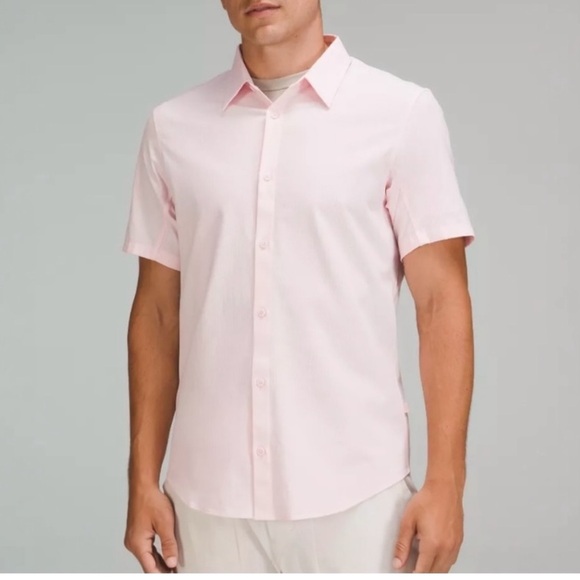 lululemon athletica Other - LULULEMON Men's Performance Short Sleeve Shirt Pink Size Medium
